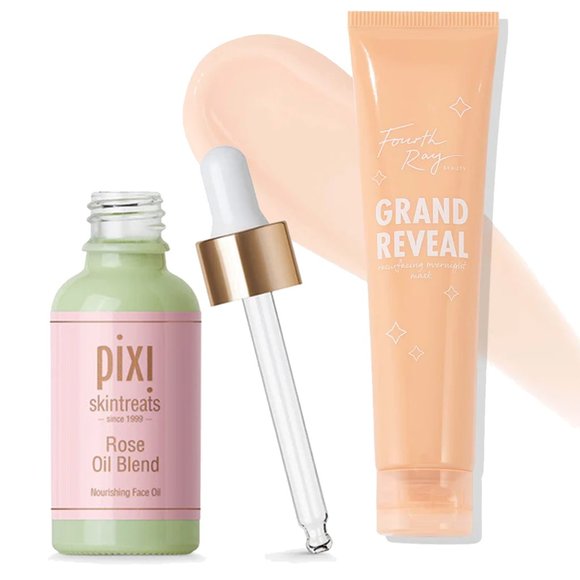Pixi Other - NIB Grand Reveal Resurfacing Mask & Rose Facial Oil Skincare Bundle
